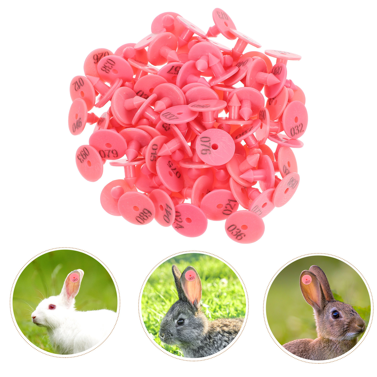 Livestock Ear Tag - 100 sztuk numerowanych, wytrzymałych znaczników do